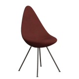 3110 Drop™ Stuhl, vollgepolstert - Braun Bronze von Arne Jacobsen - Hallingdal - 660 Red/Green - Jacobsen Plus