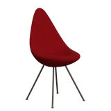 3110 Drop™ Stuhl, vollgepolstert - Braun Bronze von Arne Jacobsen - Hallingdal - 674 Classic Red - Jacobsen Plus