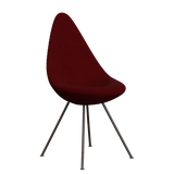 3110 Drop™ Stuhl, vollgepolstert - Braun Bronze von Arne Jacobsen - Hallingdal - 687 Dark Red - Jacobsen Plus