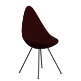 3110 Drop™ Stuhl, vollgepolstert - Braun Bronze von Arne Jacobsen - Hallingdal - 694 Wine Red - Jacobsen Plus
