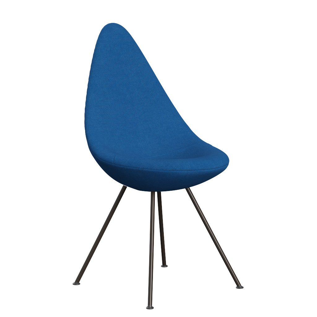 3110 Drop™ Stuhl, vollgepolstert - Braun Bronze von Arne Jacobsen - Hallingdal - 723 Light Blue - Jacobsen Plus