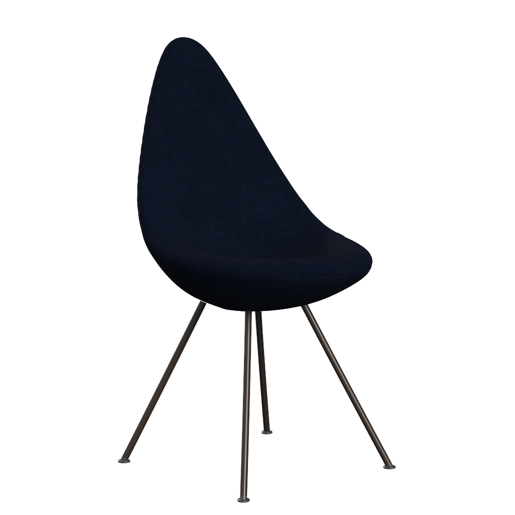 3110 Drop™ Stuhl, vollgepolstert - Braun Bronze von Arne Jacobsen - Hallingdal - 764 Royal Blue - Jacobsen Plus