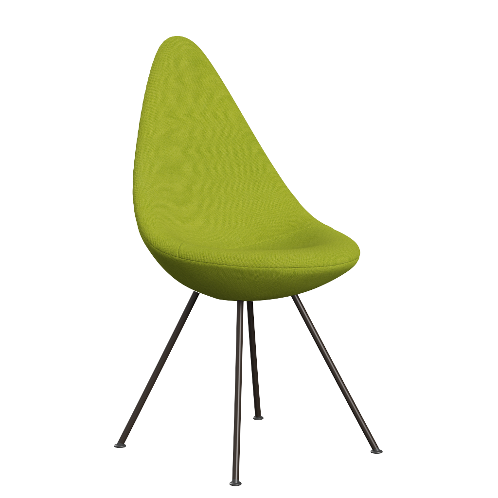 3110 Drop™ Stuhl, vollgepolstert - Braun Bronze von Arne Jacobsen - Hallingdal - 907 Lime - Jacobsen Plus