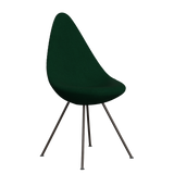 3110 Drop™ Stuhl, vollgepolstert - Braun Bronze von Arne Jacobsen - Hallingdal - 944 Glass Green - Jacobsen Plus