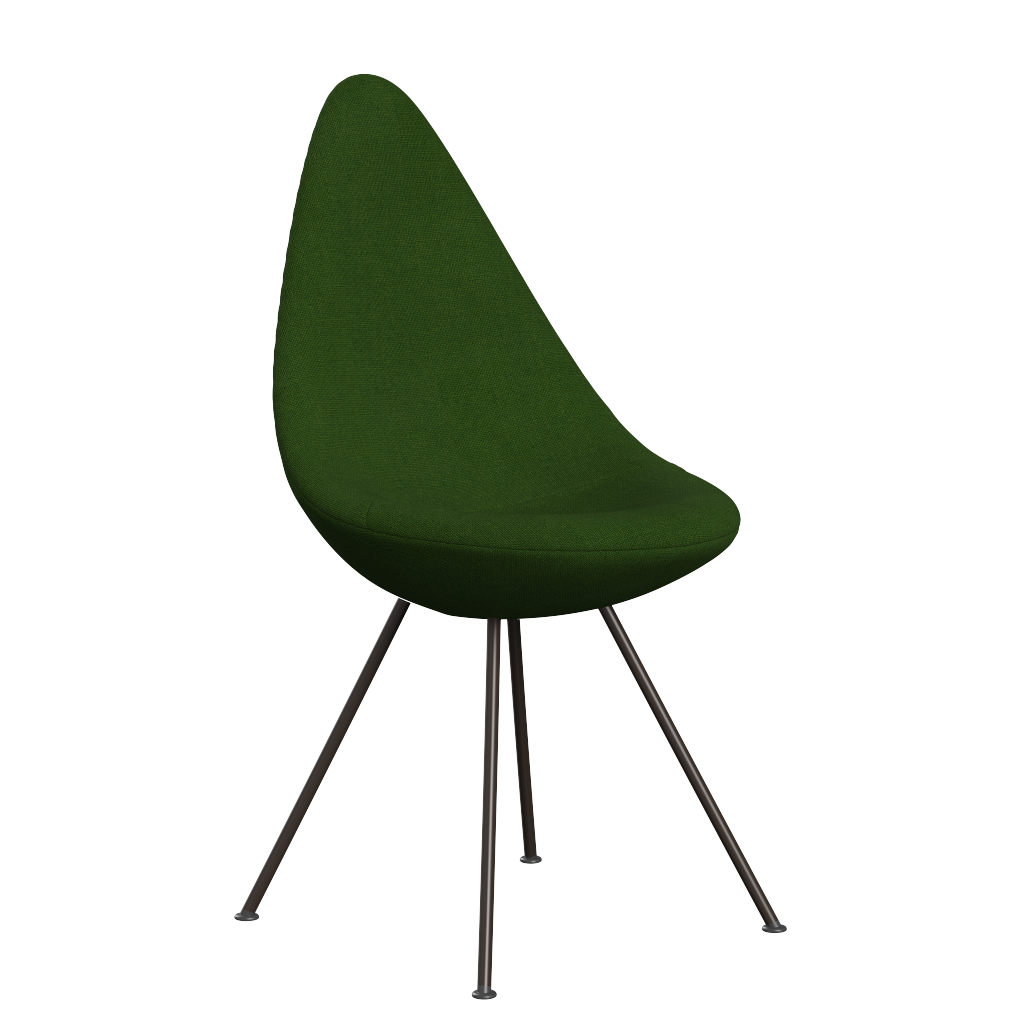 3110 Drop™ Stuhl, vollgepolstert - Braun Bronze von Arne Jacobsen - Hallingdal - 960 Grass Green - Jacobsen Plus