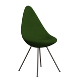 3110 Drop™ Stuhl, vollgepolstert - Braun Bronze von Arne Jacobsen - Hallingdal - 960 Grass Green - Jacobsen Plus