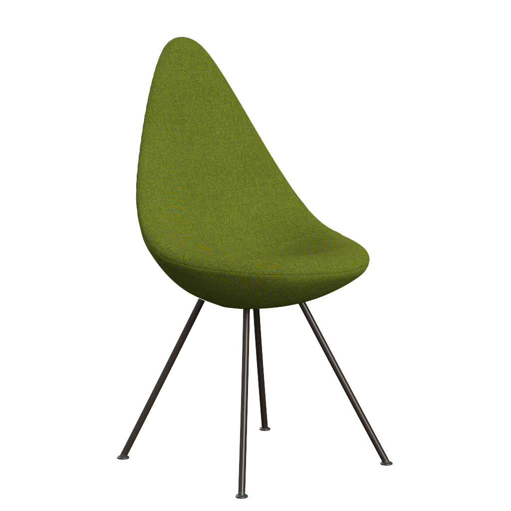 3110 Drop™ Stuhl, vollgepolstert - Braun Bronze von Arne Jacobsen - Hallingdal - 980 Green - Jacobsen Plus