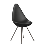 3110 Drop™ Stuhl, vollgepolstert - Braun Bronze von Arne Jacobsen - Essential Leder - Black - Jacobsen Plus