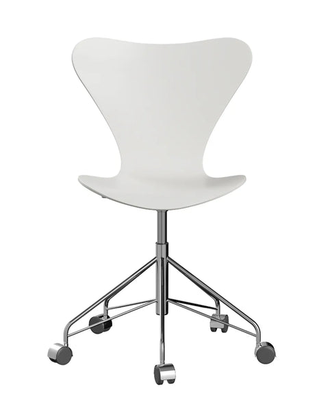 3117 Serie 7 Bürostuhl von Arne Jacobsen - Ohne Polsterung / lackiert / Weiß - Jacobsen Plus