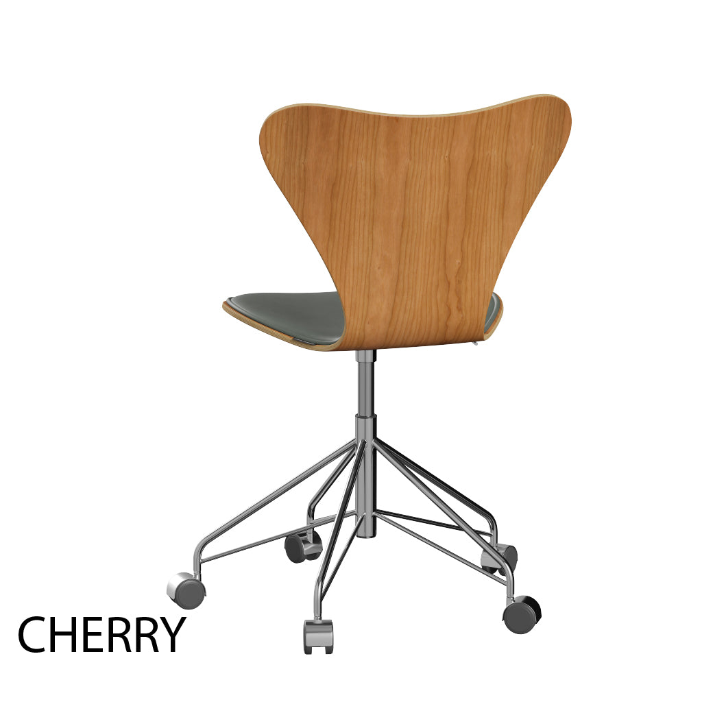 Fritz Hansen - 3117 kontorstol, naturfiner og forsidepolstret i Grace læder - 6 - Jacobsen Plus