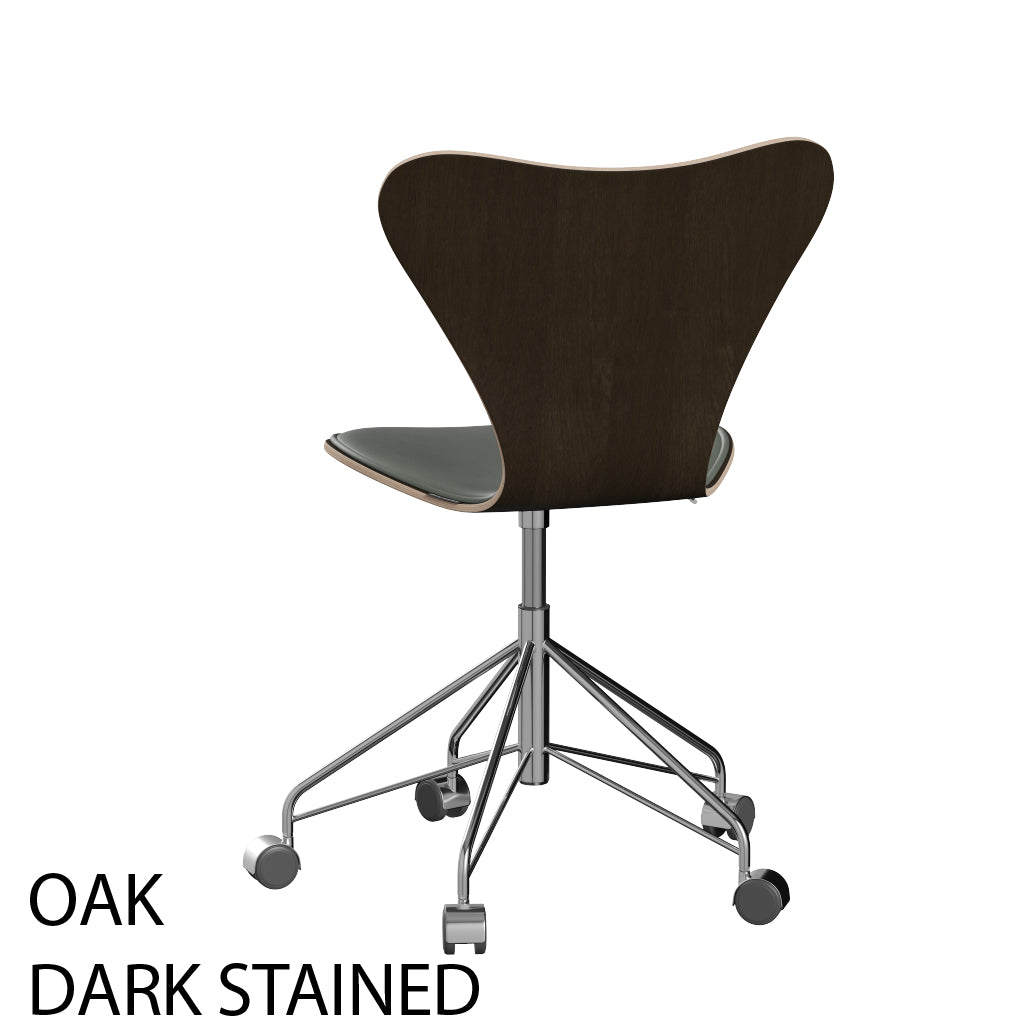 Fritz Hansen - 3117 kontorstol, naturfiner og forsidepolstret i Grace læder - 4 - Jacobsen Plus