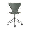 Mørkbejdset eg - Concrete Grey læder - Silver Grey stel
