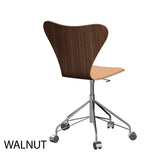 Fritz Hansen - 3117 kontorstol, naturfiner og forsidepolstret i Natur læder - 3 - Jacobsen Plus