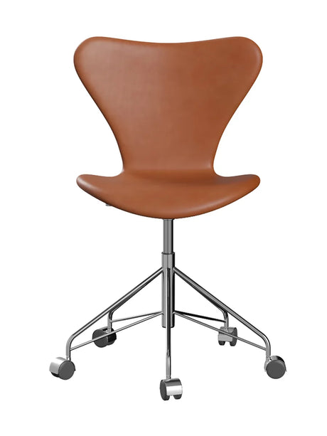 3117 Serie 7 Bürostuhl von Arne Jacobsen - Voll gepolstert / Grace Leder / Walnuss - Jacobsen Plus