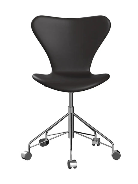 3117 Serie 7 Bürostuhl von Arne Jacobsen - Voll gepolstert / Soft Leder / Schwarz-braun - Jacobsen Plus