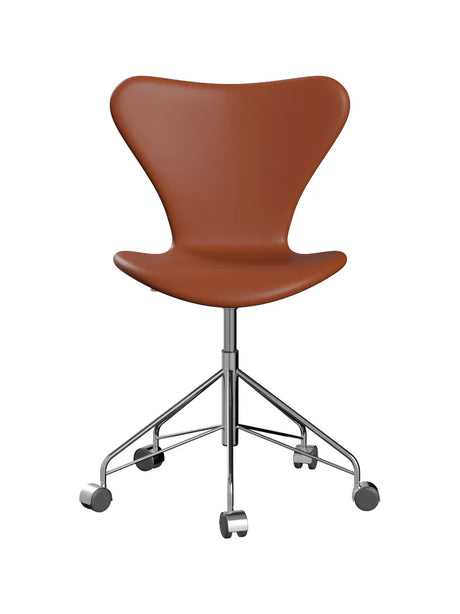 3117 Serie 7 Bürostuhl von Arne Jacobsen - Voll gepolstert / Soft Leder / Cognac - Jacobsen Plus