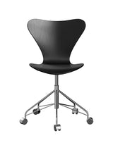 3117 Serie 7 Kontorstol af Arne Jacobsen - Uden polstring / Lakeret / Sort - Jacobsen Plus