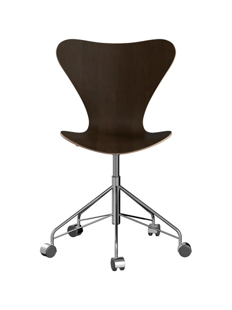 3117 Serie 7 Bürostuhl von Arne Jacobsen - Ohne Polsterung / Dunkel gebeizt / Keine Farbe - Jacobsen Plus