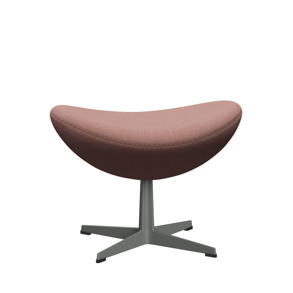 3127 Fußhocker für Egg™ Sessel, Gestell in Silbergrau von Arne Jacobsen - Christianshavn - 1131 Orange/Red - Jacobsen Plus