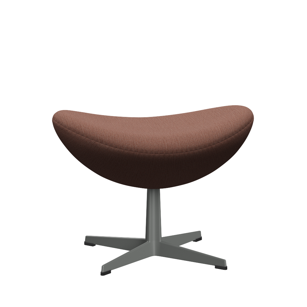 3127 Fußhocker für Egg™ Sessel, Gestell in Silbergrau von Arne Jacobsen - Christianshavn - 1132 Beige/Orange - Jacobsen Plus