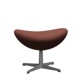 3127 Fußhocker für Egg™ Sessel, Gestell in Silbergrau von Arne Jacobsen - Christianshavn - 1133 Orange - Jacobsen Plus