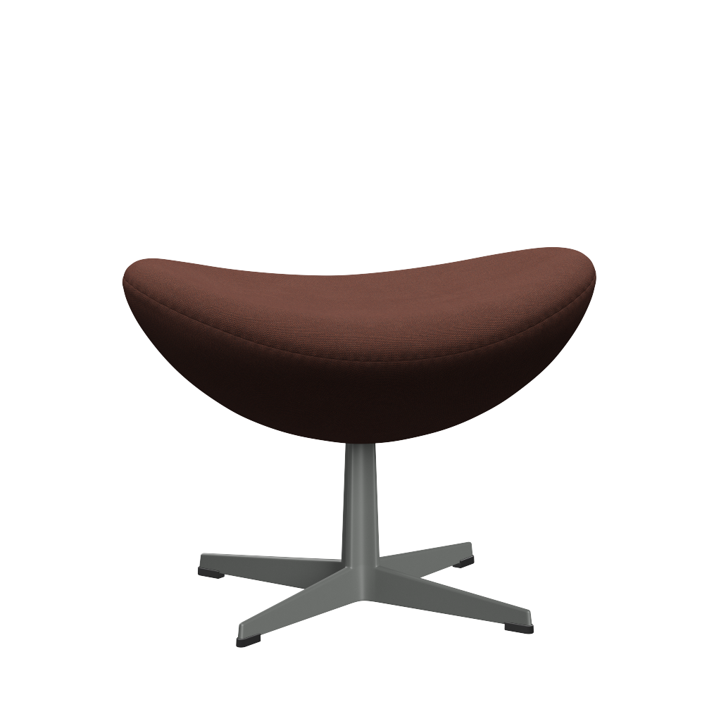 3127 Fußhocker für Egg™ Sessel, Gestell in Silbergrau von Arne Jacobsen - Christianshavn - 1134 Dark Orange - Jacobsen Plus