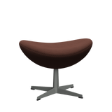 3127 Fußhocker für Egg™ Sessel, Gestell in Silbergrau von Arne Jacobsen - Christianshavn - 1134 Dark Orange - Jacobsen Plus