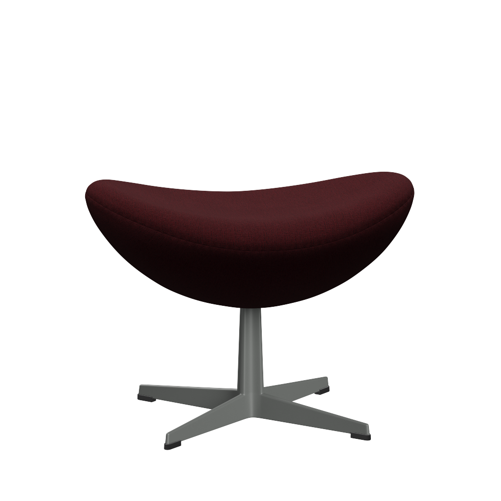 3127 Fußhocker für Egg™ Sessel, Gestell in Silbergrau von Arne Jacobsen - Christianshavn - 1141 Red - Jacobsen Plus