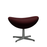 3127 Fußhocker für Egg™ Sessel, Gestell in Silbergrau von Arne Jacobsen - Christianshavn - 1141 Red - Jacobsen Plus