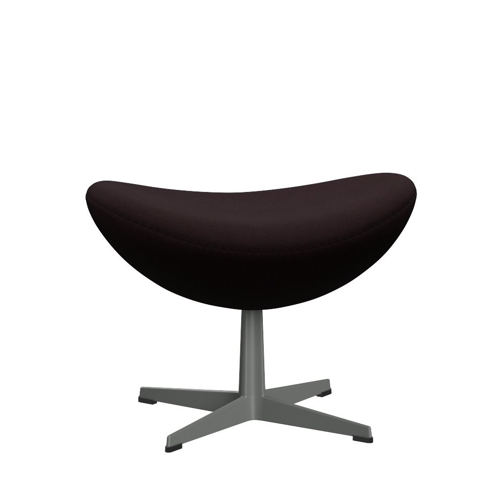 3127 Fußhocker für Egg™ Sessel, Gestell in Silbergrau von Arne Jacobsen - Christianshavn - 1142 Dark Red Uni - Jacobsen Plus