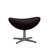 3127 Fußhocker für Egg™ Sessel, Gestell in Silbergrau von Arne Jacobsen - Christianshavn - 1142 Dark Red Uni - Jacobsen Plus