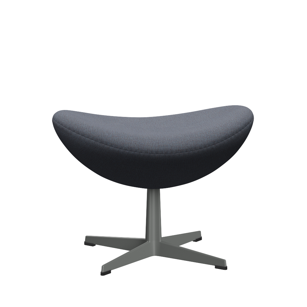 3127 Fußhocker für Egg™ Sessel, Gestell in Silbergrau von Arne Jacobsen - Christianshavn - 1150 Orange/Blue - Jacobsen Plus