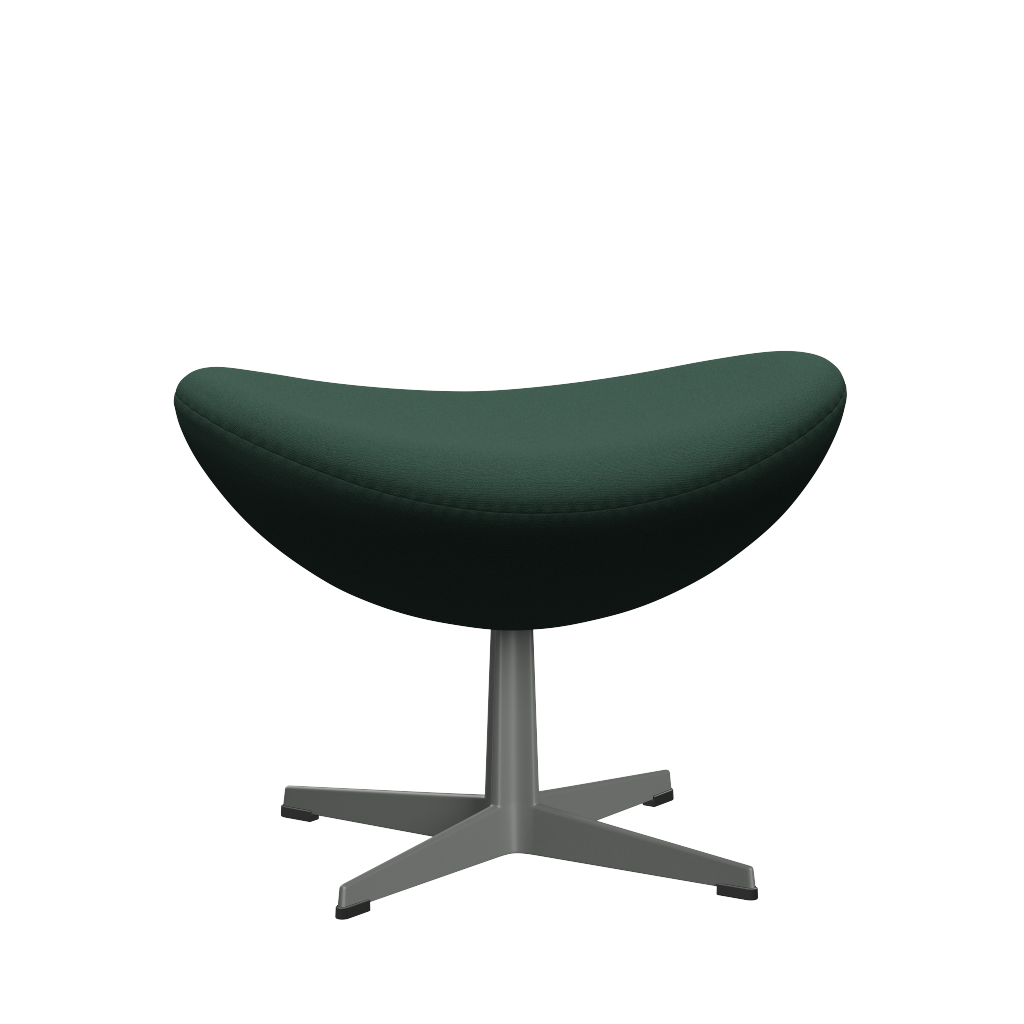 3127 Fußhocker für Egg™ Sessel, Gestell in Silbergrau von Arne Jacobsen - Christianshavn - 1160 Dark Green Uni - Jacobsen Plus