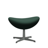 3127 Fußhocker für Egg™ Sessel, Gestell in Silbergrau von Arne Jacobsen - Christianshavn - 1160 Dark Green Uni - Jacobsen Plus