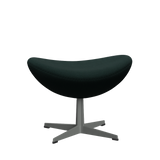 3127 Fußhocker für Egg™ Sessel, Gestell in Silbergrau von Arne Jacobsen - Christianshavn - 1161 Dark Green - Jacobsen Plus