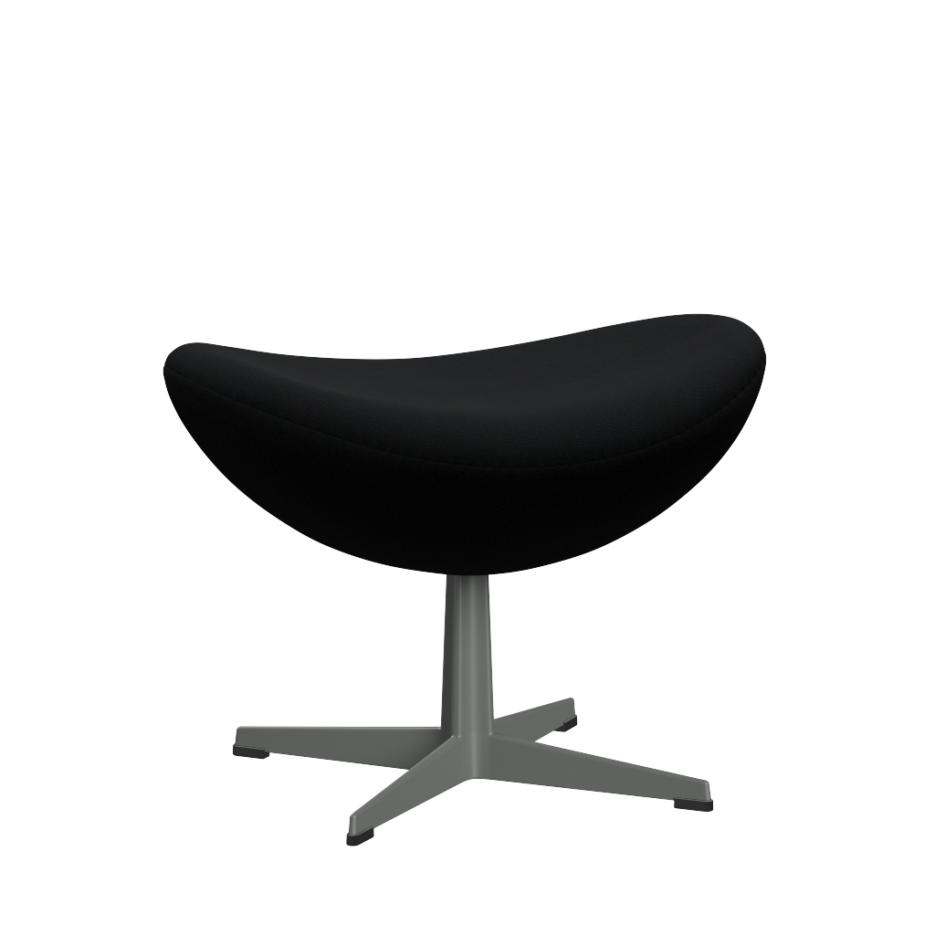 3127 Fußhocker für Egg™ Sessel, Gestell in Silbergrau von Arne Jacobsen - Christianshavn - 1175 Black Uni - Jacobsen Plus