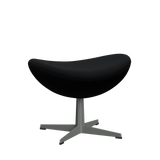 3127 Fußhocker für Egg™ Sessel, Gestell in Silbergrau von Arne Jacobsen - Christianshavn - 1175 Black Uni - Jacobsen Plus