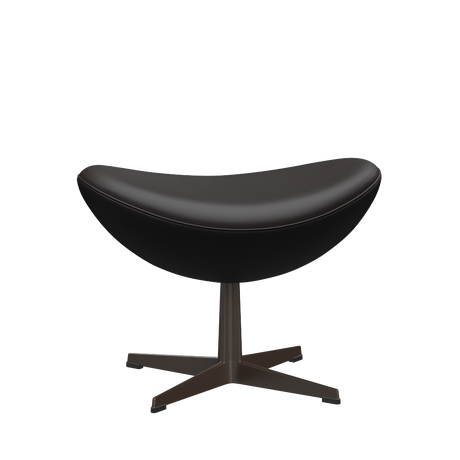 3127 Fußhocker für den Egg™ Sessel, Gestell in brauner Bronze von Arne Jacobsen - Aura Leder - Black Brown - Jacobsen Plus