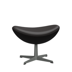 3127 Fußhocker für Egg™ Sessel, Gestell in Silbergrau von Arne Jacobsen