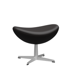 3127 Fußhocker für den Egg™ Sessel, Gestell aus gebürstetem Aluminium von Arne Jacobsen