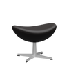 3127 Fußhocker für den Egg™ Sessel, Gestell aus gebürstetem Aluminium von Arne Jacobsen
