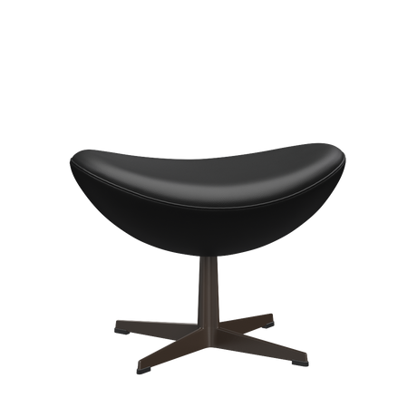 3127 Fußhocker für den Egg™ Sessel, Gestell in brauner Bronze von Arne Jacobsen - Aura Leder - Black Brown - Jacobsen Plus