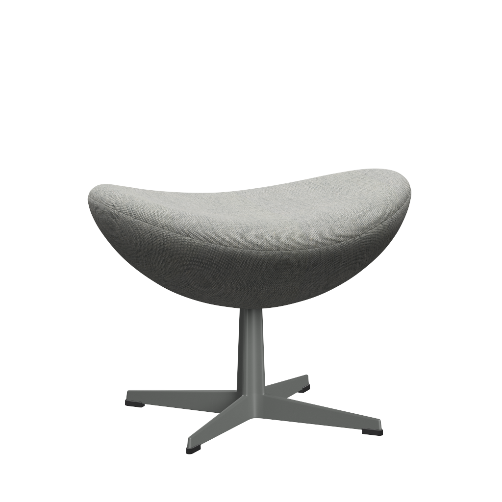 3127 Fußhocker für Egg™ Sessel, Gestell in Silbergrau von Arne Jacobsen - Hallingdal - 110 White/Grey - Jacobsen Plus