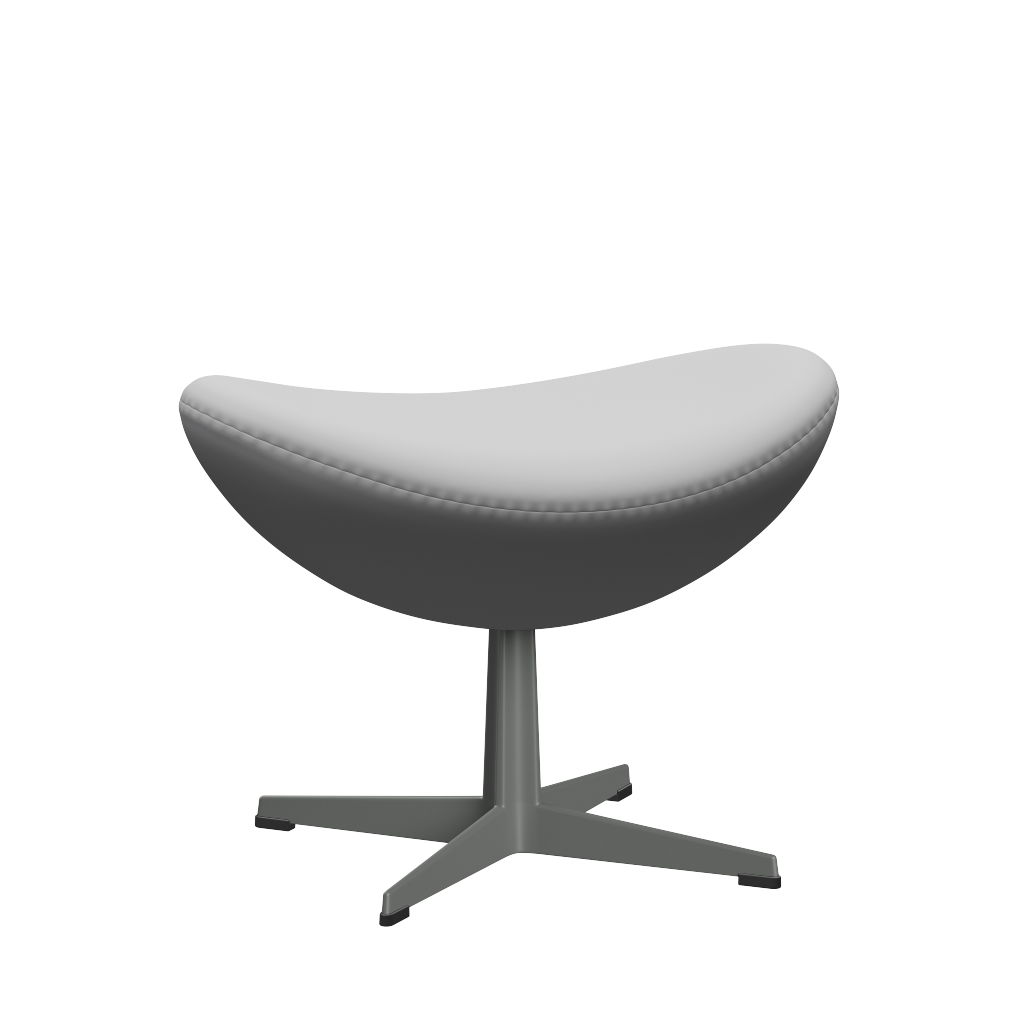 3127 Fußhocker für Egg™ Sessel, Gestell in Silbergrau von Arne Jacobsen - Hallingdal - 116 White Grey - Jacobsen Plus