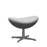 3127 Fußhocker für Egg™ Sessel, Gestell in Silbergrau von Arne Jacobsen - Hallingdal - 116 White Grey - Jacobsen Plus