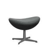 3127 Fußhocker für Egg™ Sessel, Gestell in Silbergrau von Arne Jacobsen - Hallingdal - 126 White/Brown - Jacobsen Plus