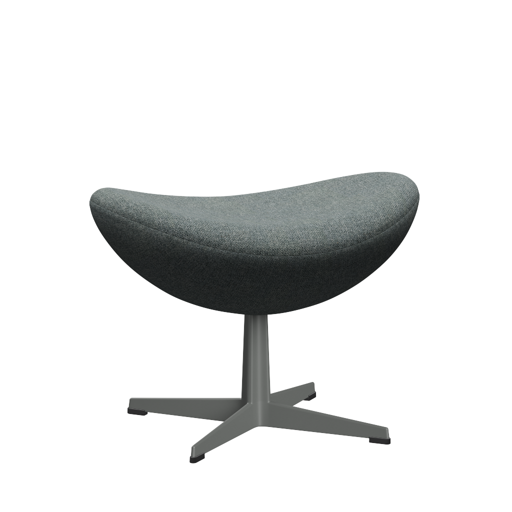3127 Fußhocker für Egg™ Sessel, Gestell in Silbergrau von Arne Jacobsen - Hallingdal - 130 Grey - Jacobsen Plus