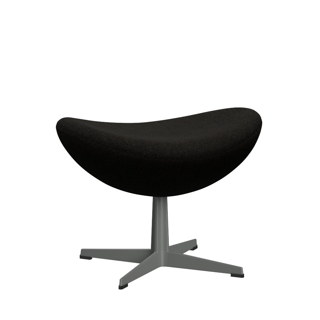 3127 Fußhocker für Egg™ Sessel, Gestell in Silbergrau von Arne Jacobsen - Hallingdal - 173 Black/Grey - Jacobsen Plus
