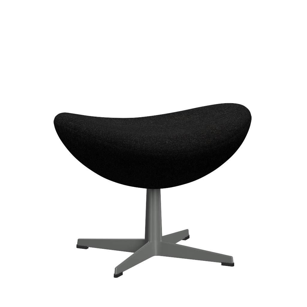 3127 Fußhocker für Egg™ Sessel, Gestell in Silbergrau von Arne Jacobsen - Hallingdal - 180 Charcoal - Jacobsen Plus