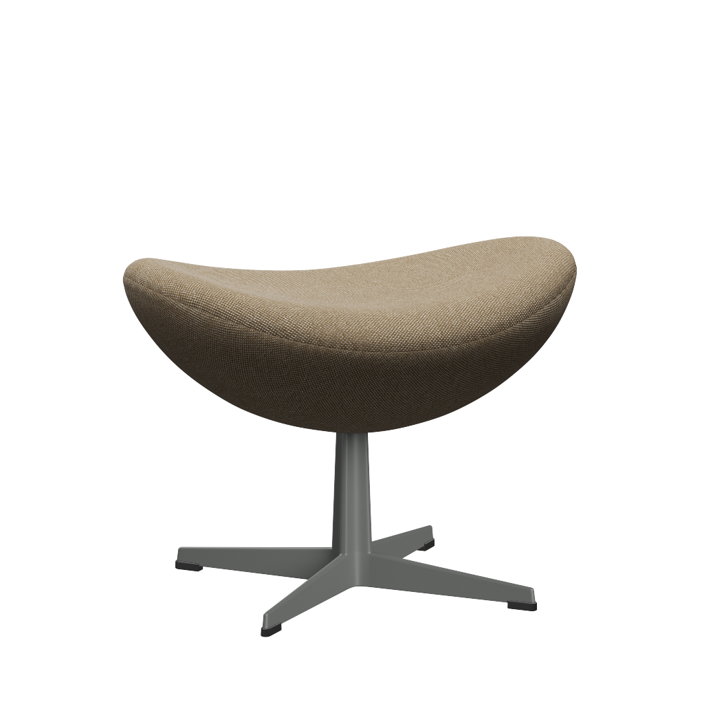 3127 Fußhocker für Egg™ Sessel, Gestell in Silbergrau von Arne Jacobsen - Hallingdal - 220 Dark Sand - Jacobsen Plus
